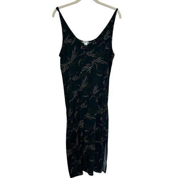 Hanro Womens Celia Spaghetti Strap Nightgown Size M Green Floral Viscose - Picture 1 of 10